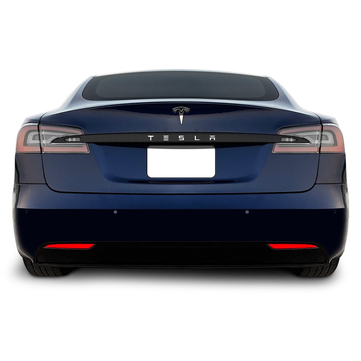 2016-2022 Tesla Model S | Rear Trunk Trim Chrome Delete PreCut Vinyl Wrap