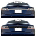 2016-2022 Tesla Model S | Rear Trunk Trim Chrome Delete PreCut Vinyl Wrap