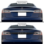 2016-2022 Tesla Model S | Rear Trunk Trim Chrome Delete PreCut Vinyl Wrap