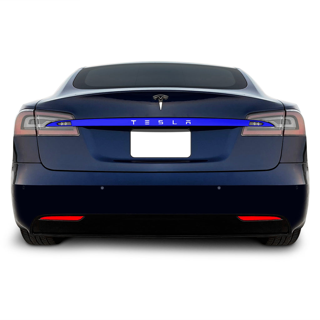 2016-2022 Tesla Model S | Rear Trunk Trim Chrome Delete PreCut Vinyl Wrap