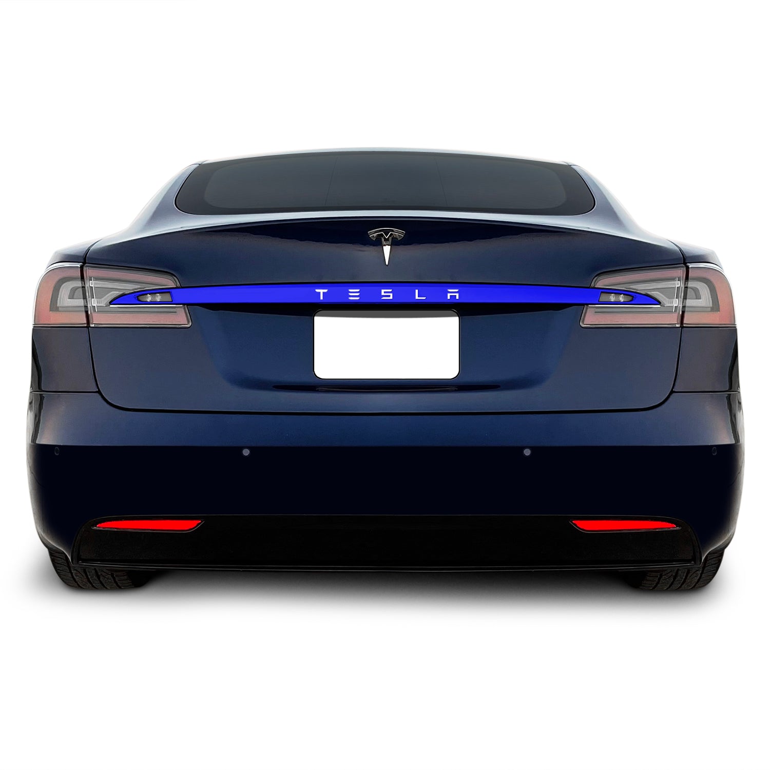 2016-2022 Tesla Model S | Rear Trunk Trim Chrome Delete PreCut Vinyl Wrap