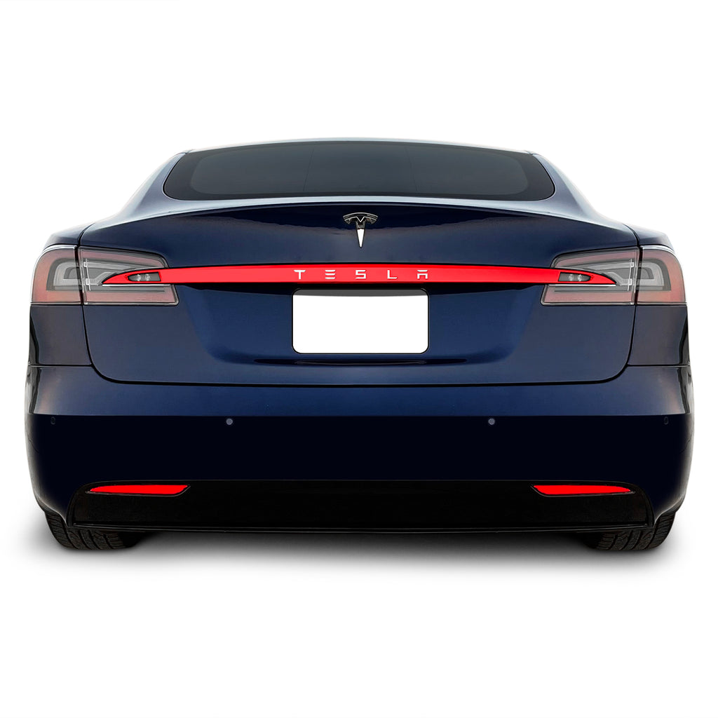 2016-2022 Tesla Model S | Rear Trunk Trim Chrome Delete PreCut Vinyl Wrap