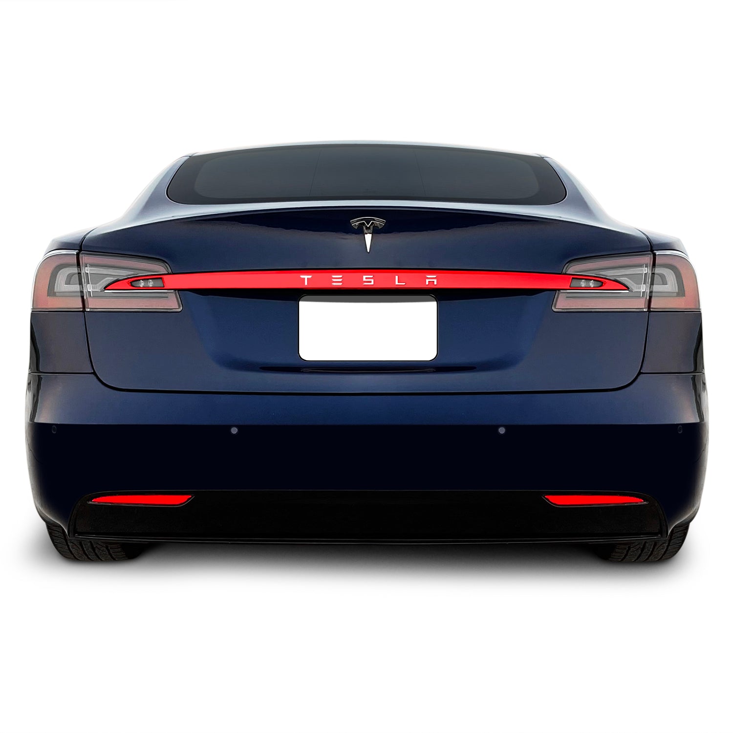 2016-2022 Tesla Model S | Rear Trunk Trim Chrome Delete PreCut Vinyl Wrap