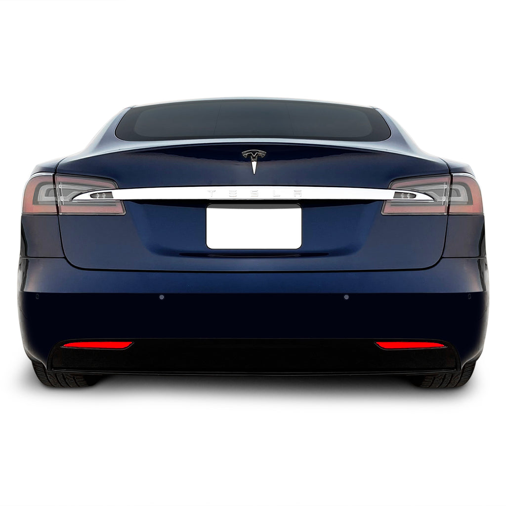 2016-2022 Tesla Model S | Rear Trunk Trim Chrome Delete PreCut Vinyl Wrap
