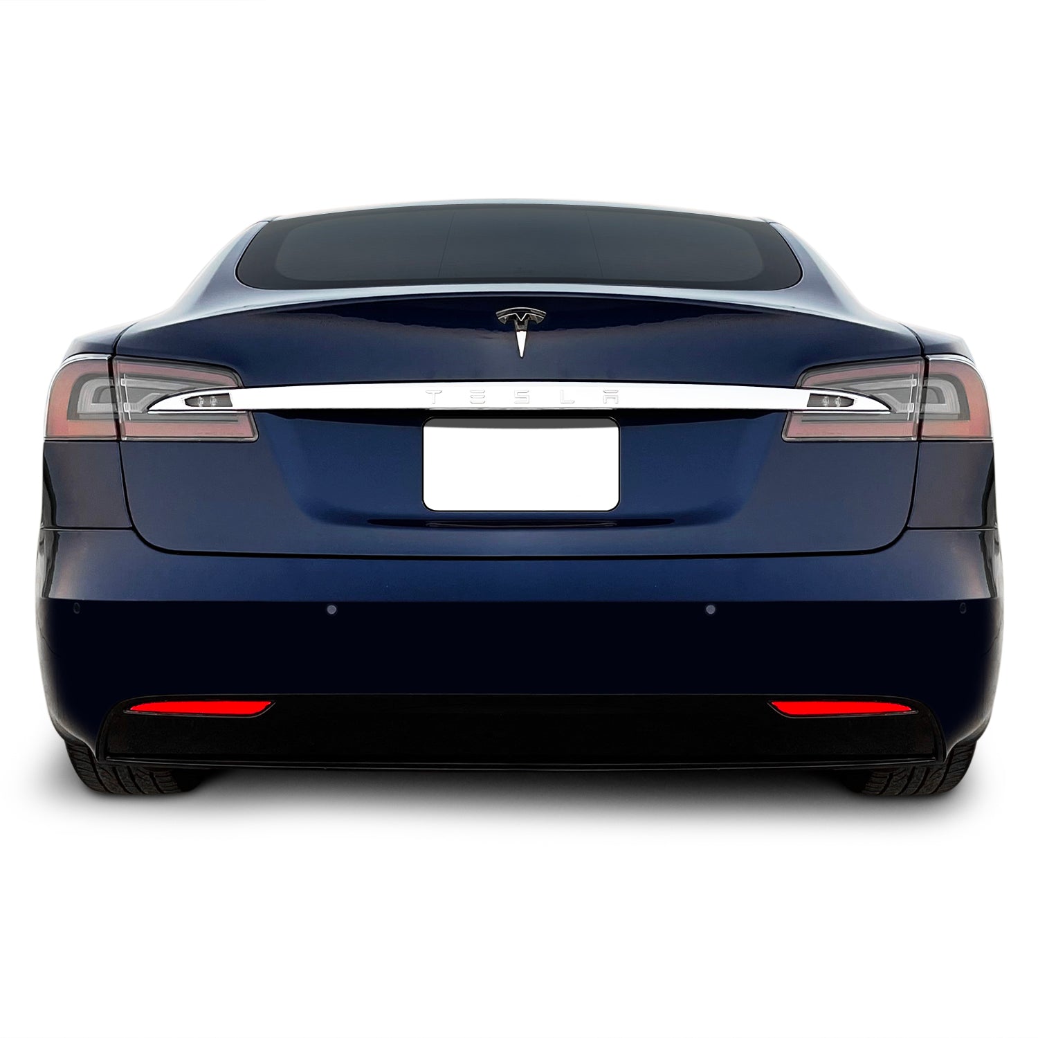 2016-2022 Tesla Model S | Rear Trunk Trim Chrome Delete PreCut Vinyl Wrap