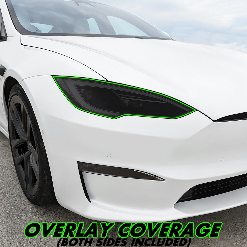 2022-2026 Tesla Model S | Headlight PreCut Tint Overlays
