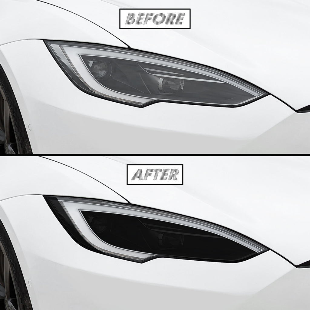 2022-2026 Tesla Model S | Headlight Cutout PreCut Tint Overlays