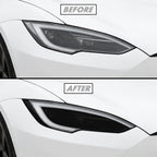 2022-2026 Tesla Model S | Headlight Cutout PreCut Tint Overlays