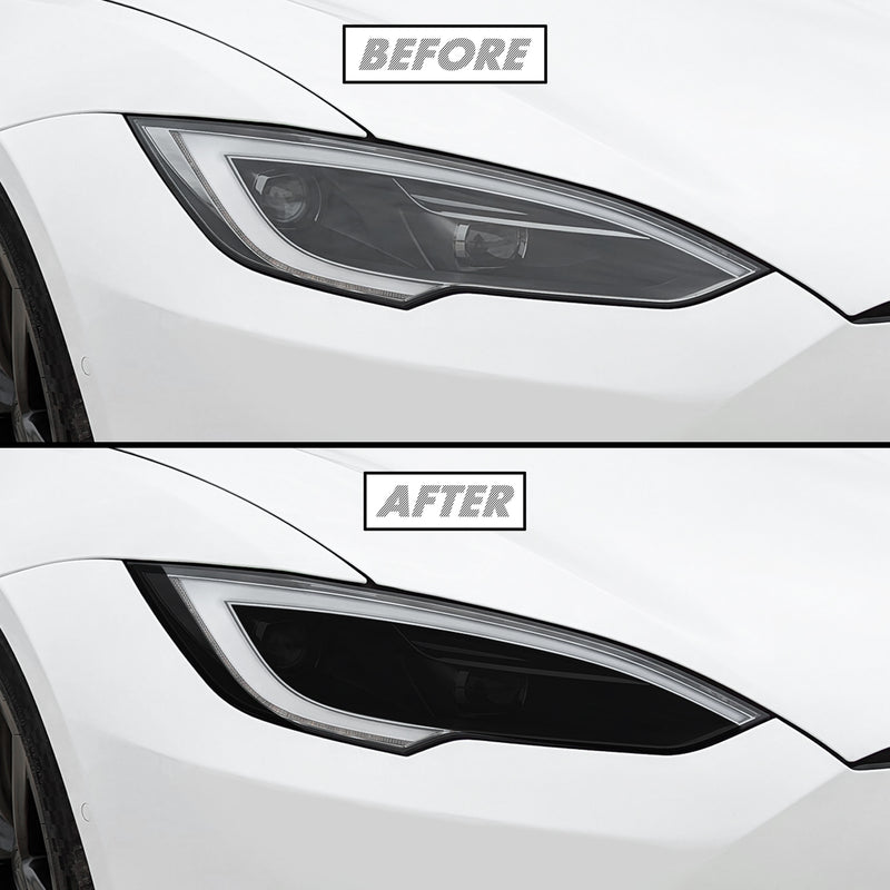 2022-2026 Tesla Model S | Headlight Cutout PreCut Tint Overlays