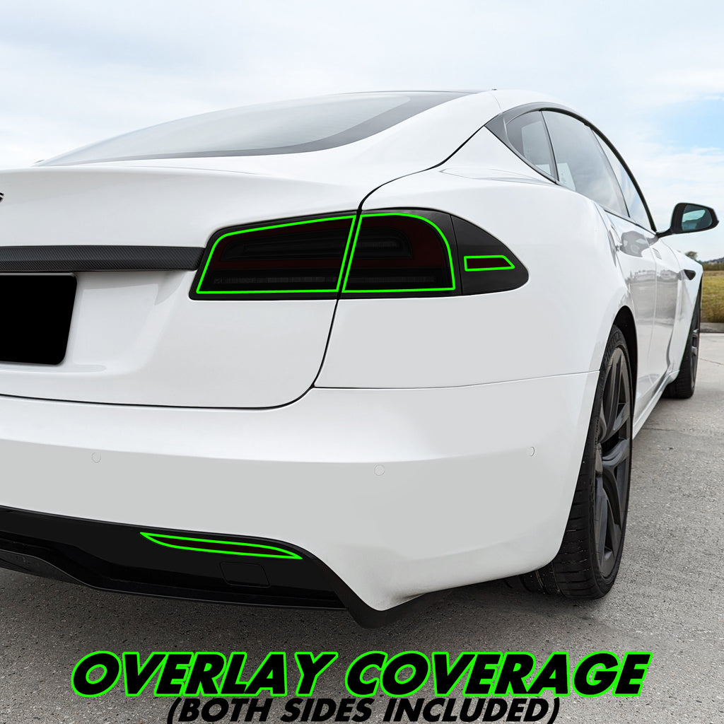 2022-2026 Tesla Model S | Tail Light & Reflector PreCut Tint Overlays