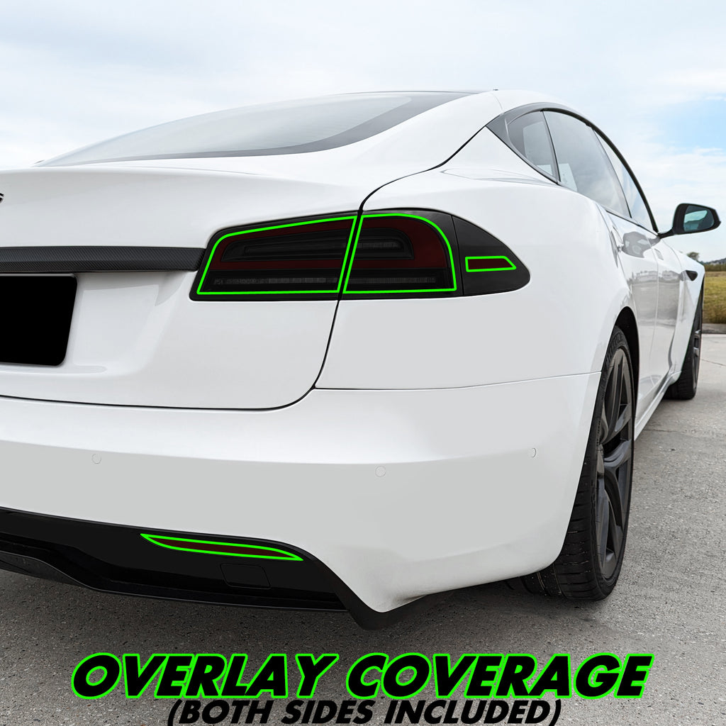 2022-2026 Tesla Model S | Tail Light & Reflector PreCut Tint Overlays