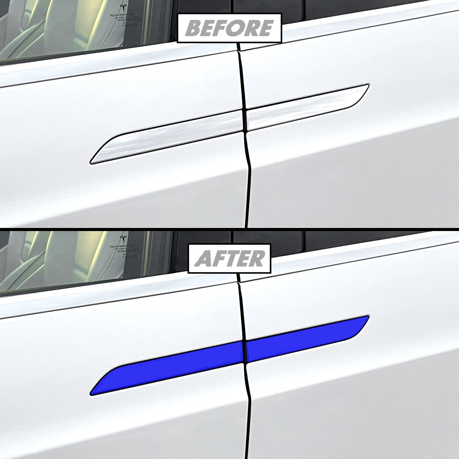 2016-2021 Tesla Model X | Door Handle Chrome Delete PreCut Vinyl Wrap