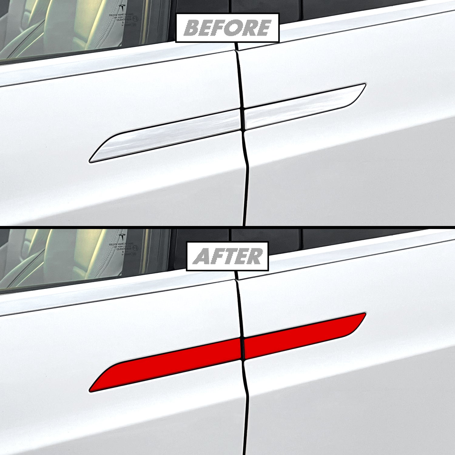 2016-2021 Tesla Model X | Door Handle Chrome Delete PreCut Vinyl Wrap