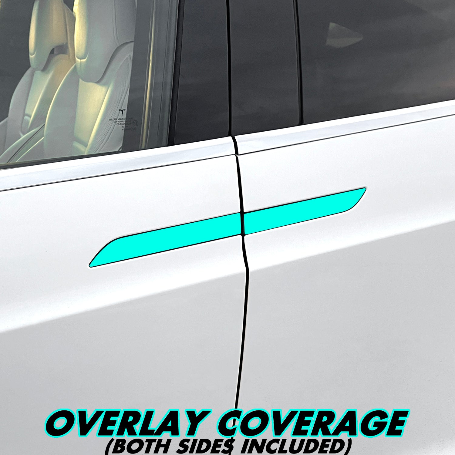 2016-2021 Tesla Model X | Door Handle Chrome Delete PreCut Vinyl Wrap