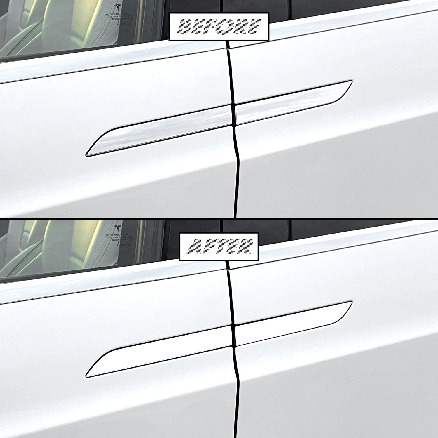 2016-2021 Tesla Model X | Door Handle Chrome Delete PreCut Vinyl Wrap
