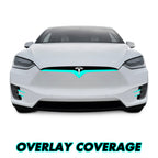 2016-2021 Tesla Model X | Front Bumper Trim Combo Chrome Delete PreCut Vinyl Wrap