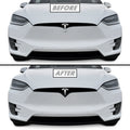 2016-2021 Tesla Model X | Front Bumper Trim Combo Chrome Delete PreCut Vinyl Wrap