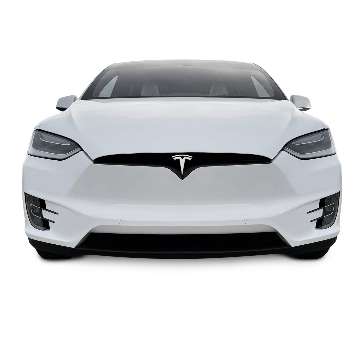 2016-2021 Tesla Model X | Front Bumper Trim Combo Chrome Delete PreCut Vinyl Wrap