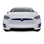 2016-2021 Tesla Model X | Front Bumper Trim Combo Chrome Delete PreCut Vinyl Wrap
