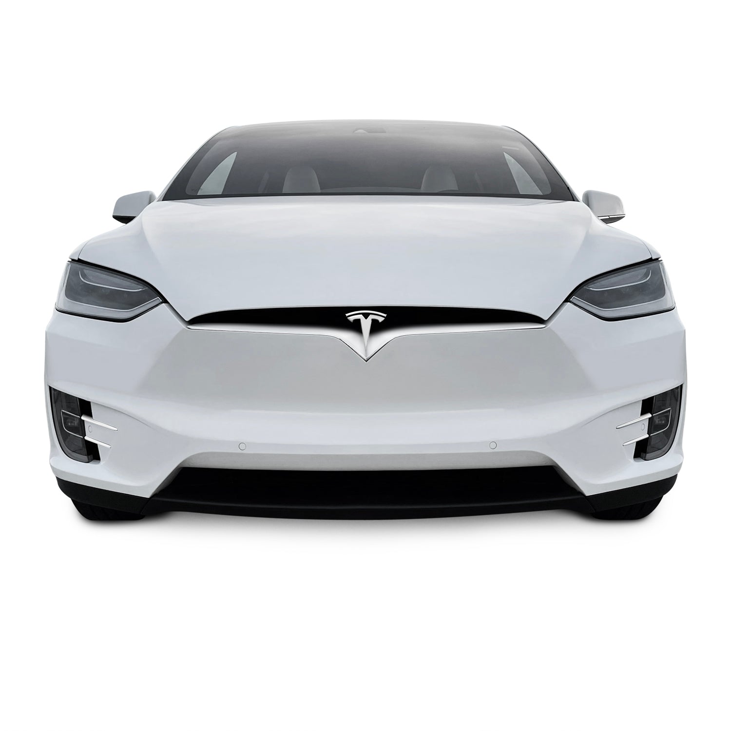 2016-2021 Tesla Model X | Front Bumper Trim Combo Chrome Delete PreCut Vinyl Wrap