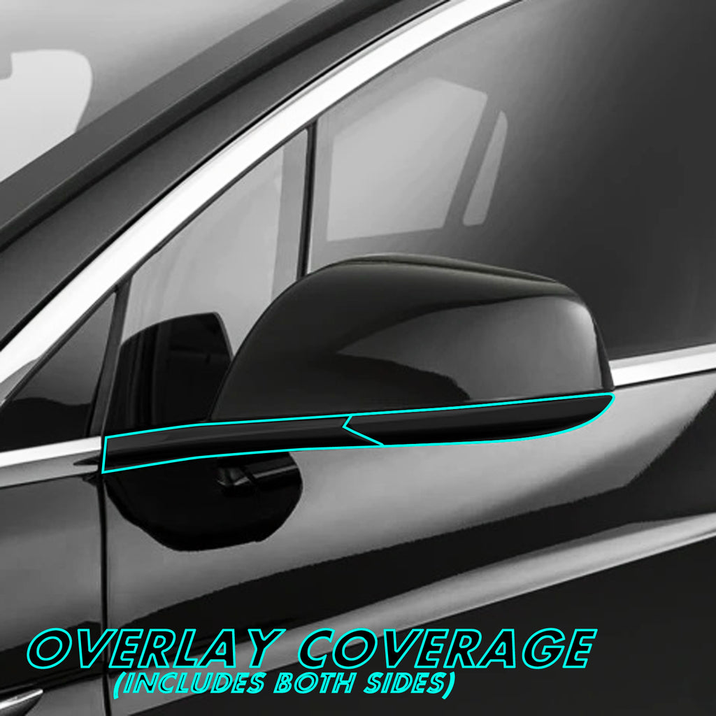 2016-2021 Tesla Model X  | Mirror Trim Chrome Delete PreCut Vinyl Wrap
