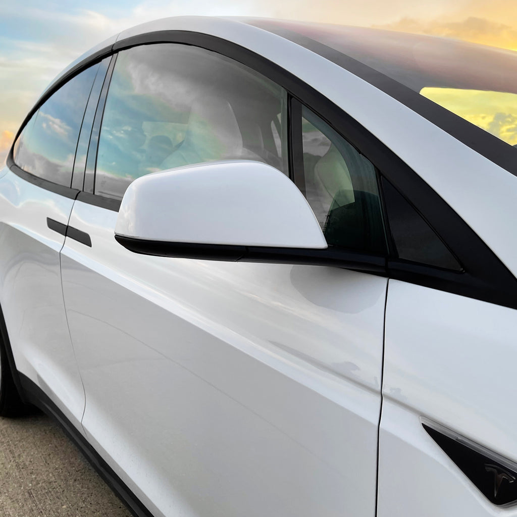 2016-2021 Tesla Model X  | Mirror Trim Chrome Delete PreCut Vinyl Wrap