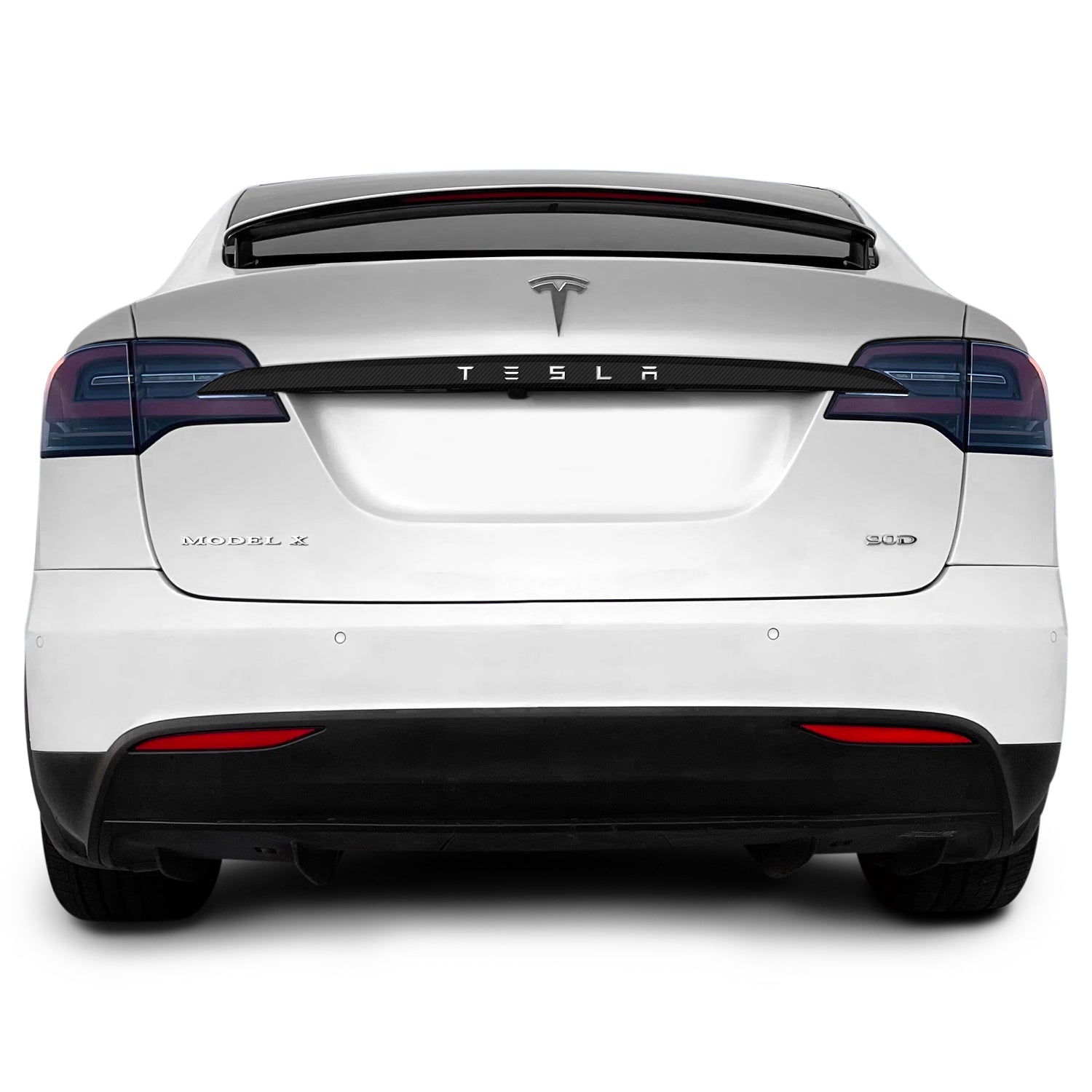 2016-2021 Tesla Model X | Rear Trunk Trim Chrome Delete PreCut Vinyl Wrap