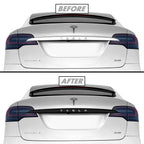 2016-2021 Tesla Model X | Rear Trunk Trim Chrome Delete PreCut Vinyl Wrap