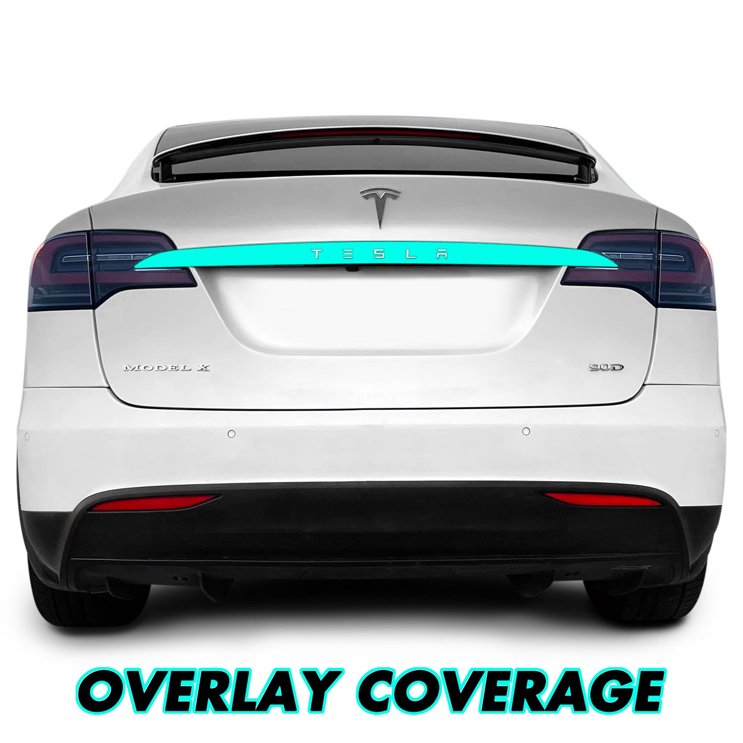 2016-2021 Tesla Model X | Rear Trunk Trim Chrome Delete PreCut Vinyl Wrap