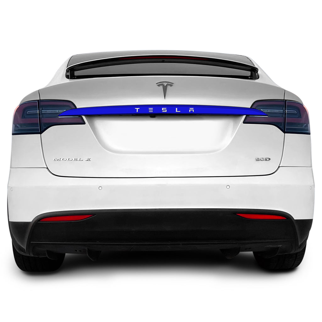 2016-2021 Tesla Model X | Rear Trunk Trim Chrome Delete PreCut Vinyl Wrap