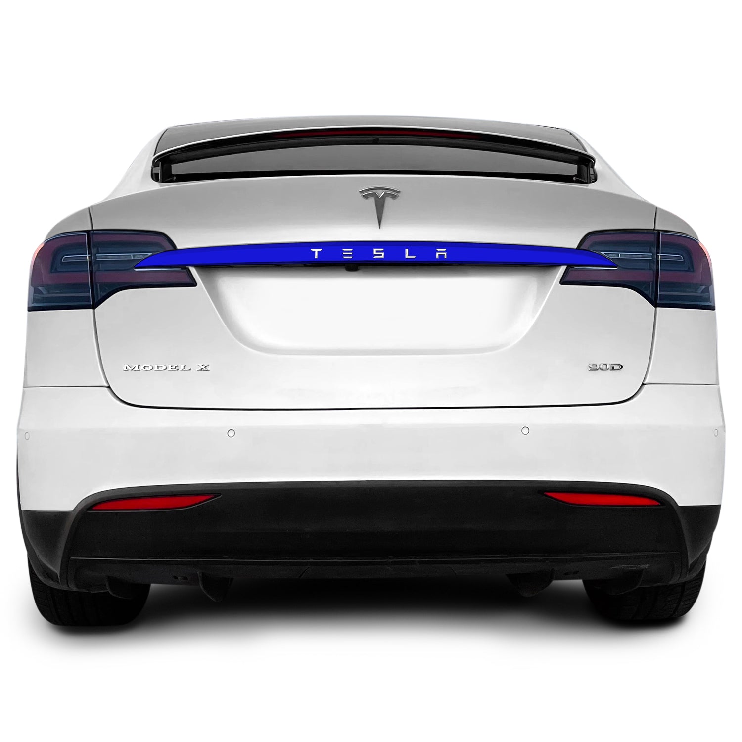 2016-2021 Tesla Model X | Rear Trunk Trim Chrome Delete PreCut Vinyl Wrap