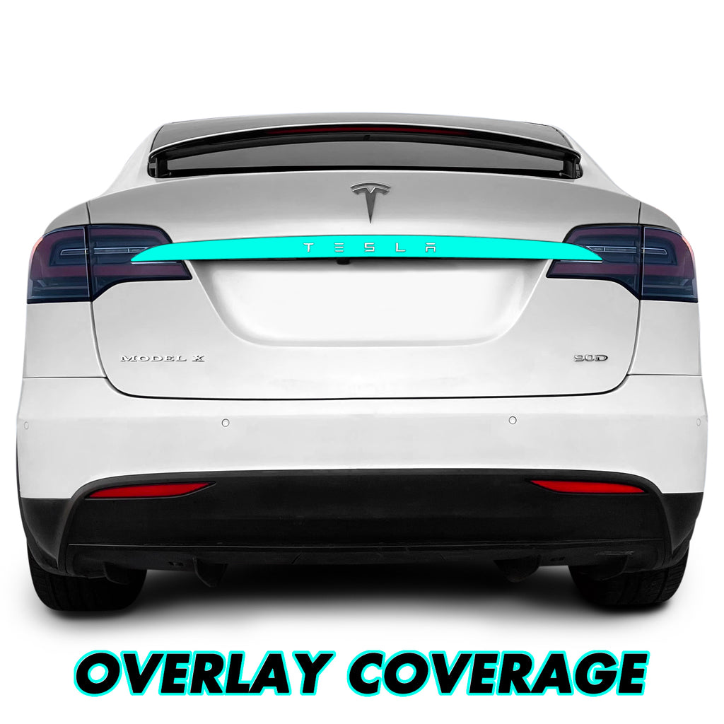 2016-2021 Tesla Model X | Rear Trunk Trim Chrome Delete PreCut Vinyl Wrap