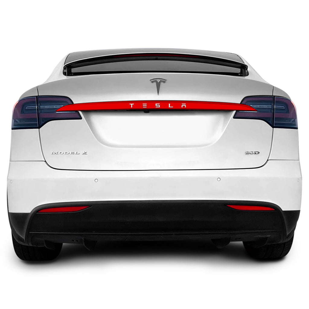 2016-2021 Tesla Model X | Rear Trunk Trim Chrome Delete PreCut Vinyl Wrap