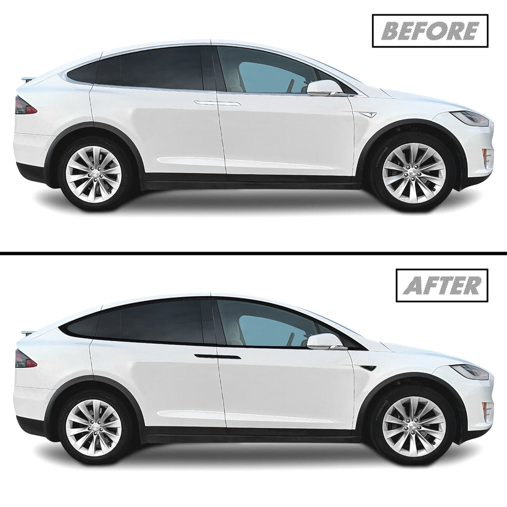 2016-2021 Tesla Model X | Window Trim Combo Chrome Delete PreCut Vinyl Wrap