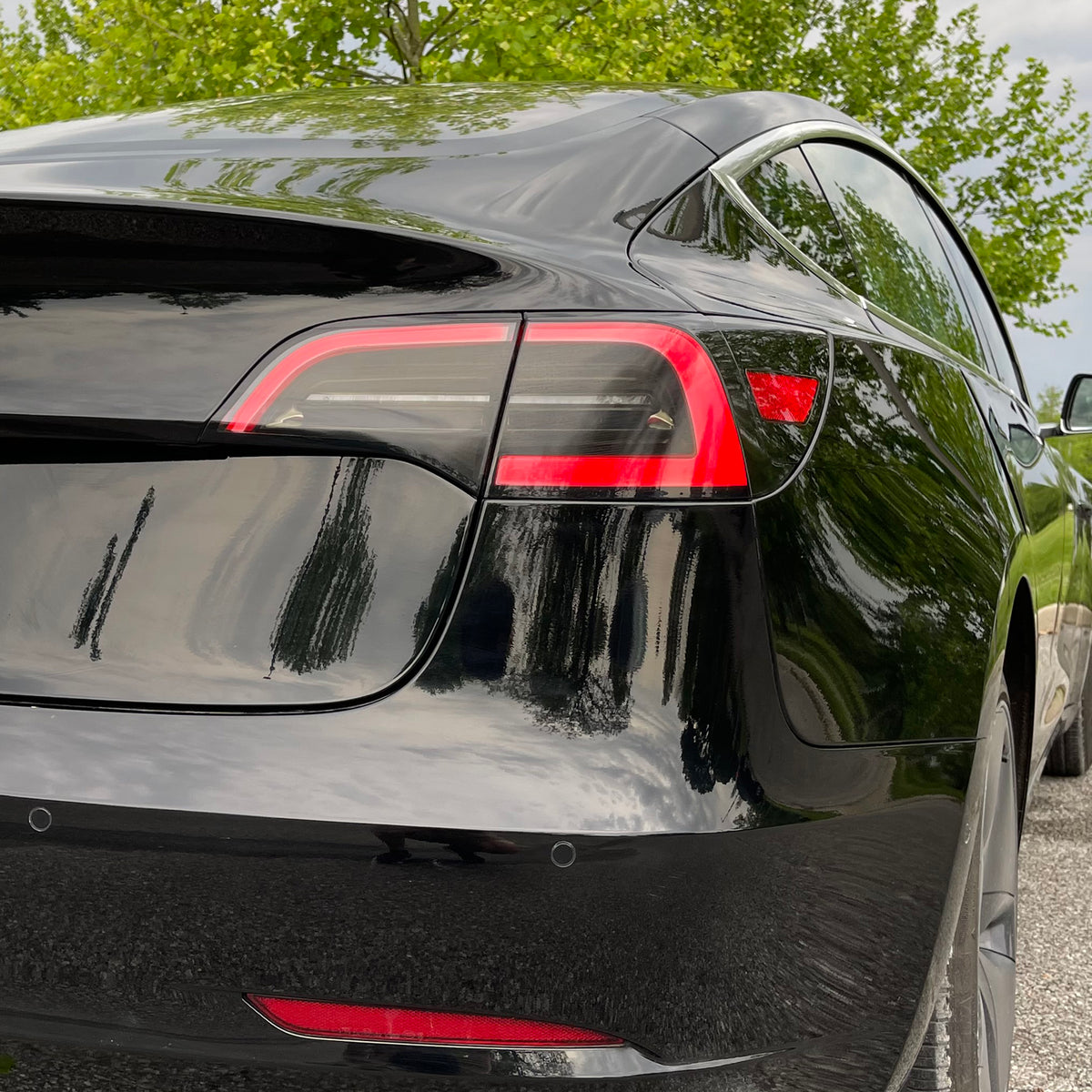 2017-2023 Tesla Model 3 | Tail Light Insert With Reverse & Signal Cutout PreCut Tint Overlays
