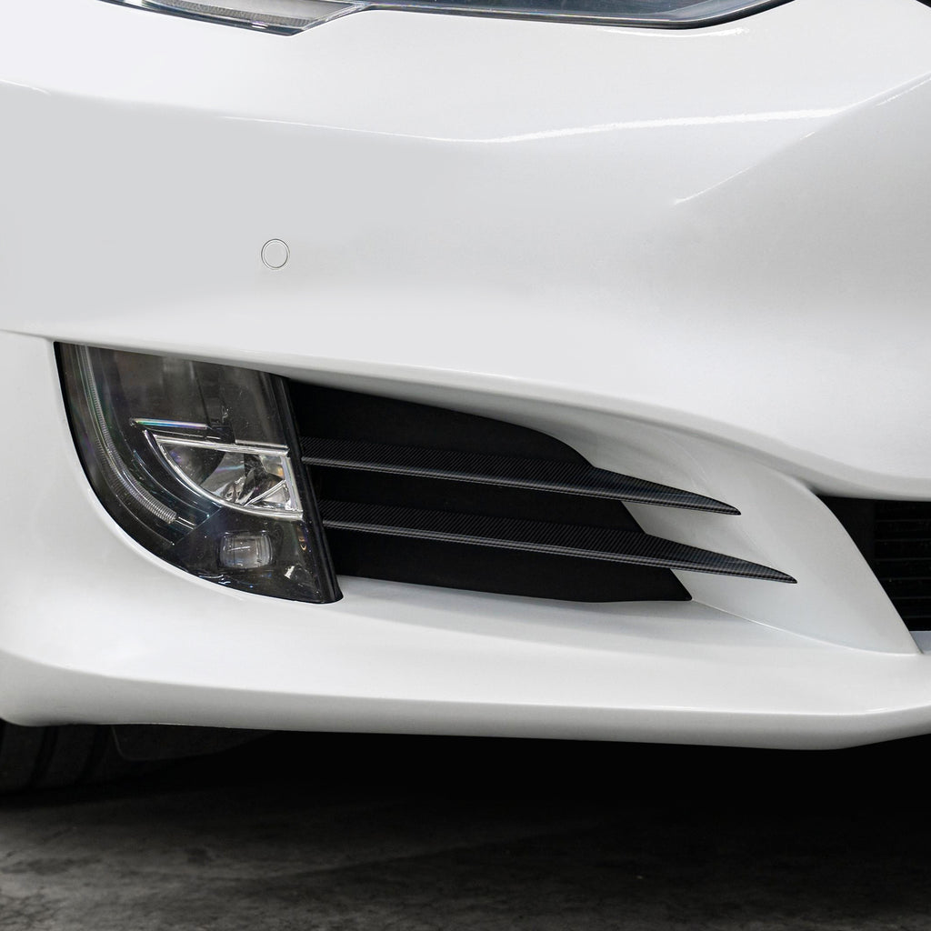 2016-2020 Tesla Model S | Front Bumper Side Grill Trim Chrome Delete PreCut Vinyl Wrap