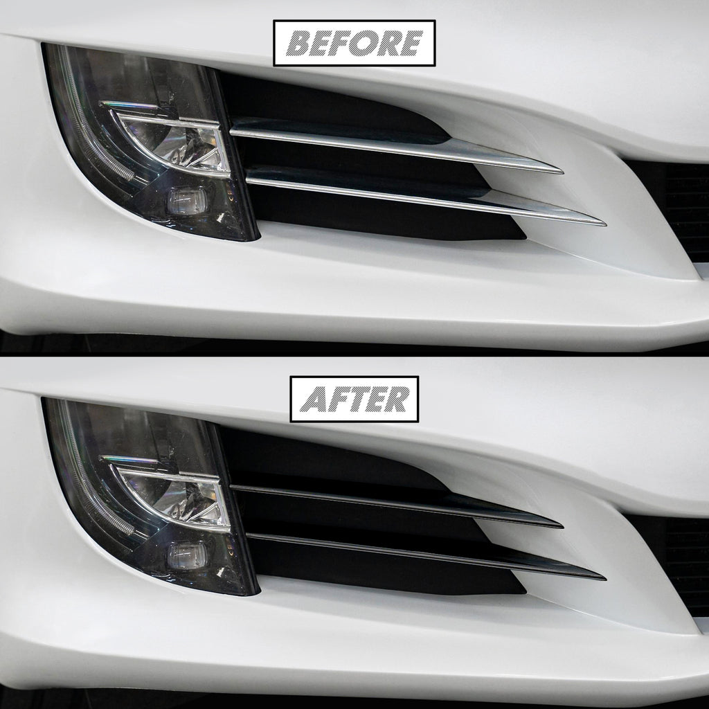 2016-2020 Tesla Model S | Front Bumper Side Grill Trim Chrome Delete PreCut Vinyl Wrap
