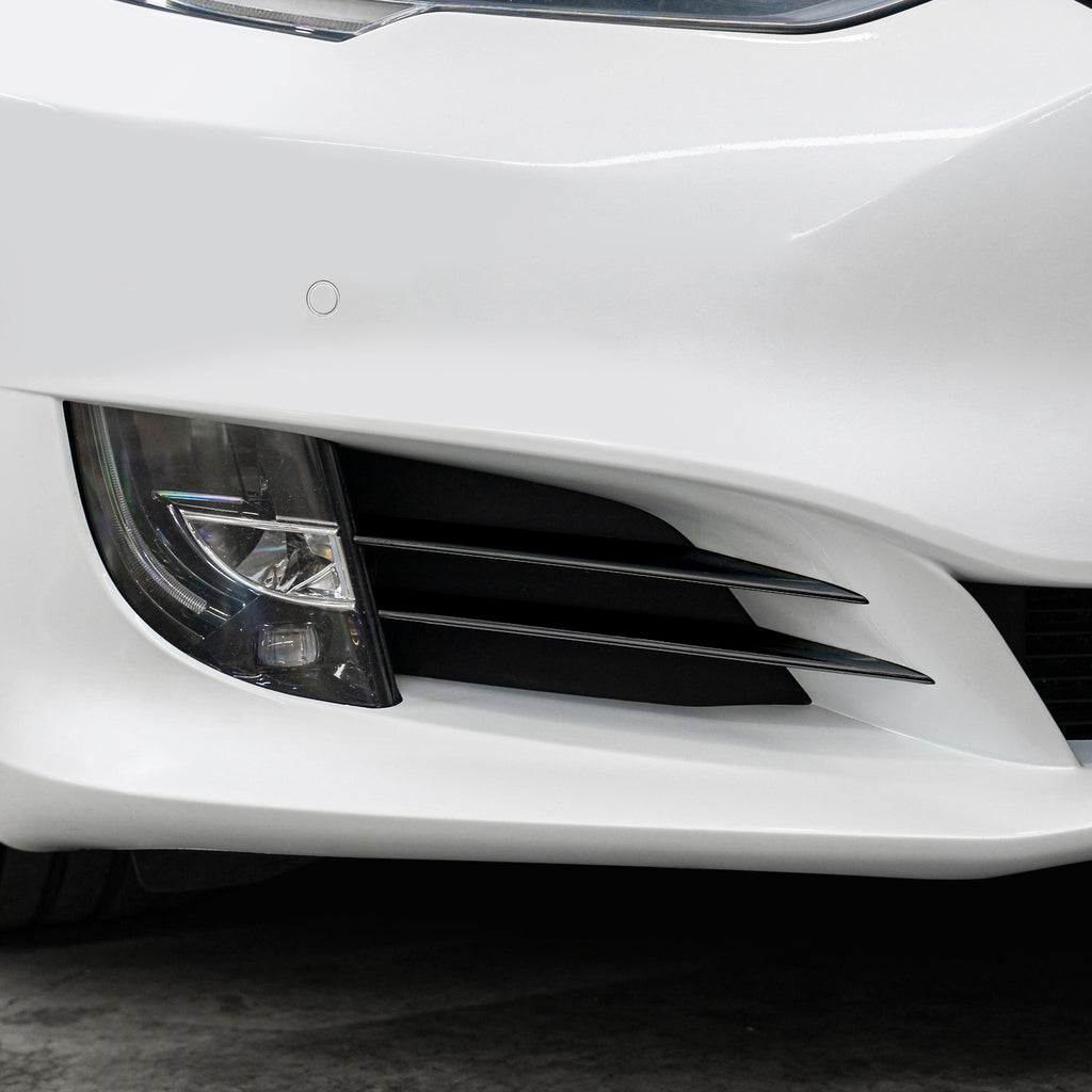 2016-2020 Tesla Model S | Front Bumper Side Grill Trim Chrome Delete PreCut Vinyl Wrap