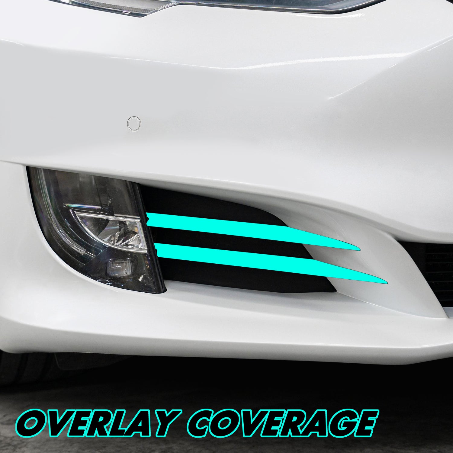 2016-2020 Tesla Model S | Front Bumper Side Grill Trim Chrome Delete PreCut Vinyl Wrap
