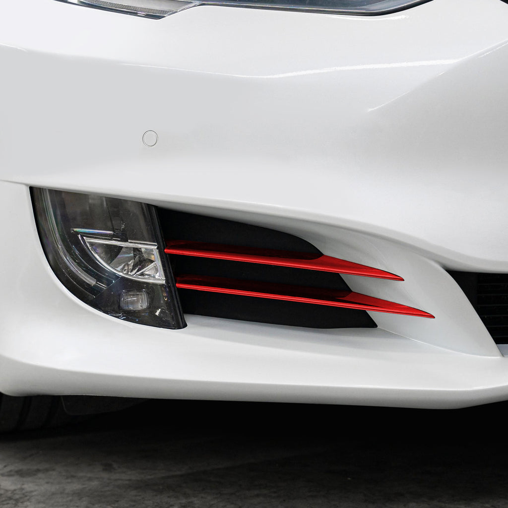 2016-2020 Tesla Model S | Front Bumper Side Grill Trim Chrome Delete PreCut Vinyl Wrap