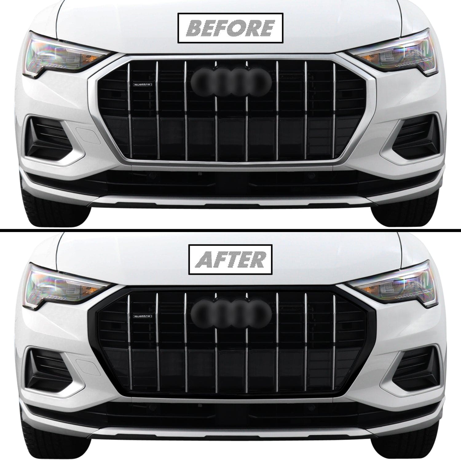 2019-2023 Audi Q3 | Outer Front Grill Trim Chrome Delete PreCut Vinyl –  SlickMod