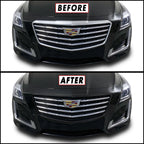 2015-2019 Cadillac CTS | Outer Front Grill Trim Chrome Delete PreCut Vinyl Wrap
