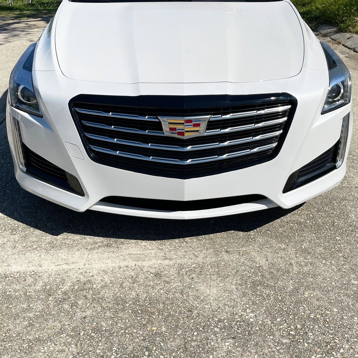 2015-2019 Cadillac CTS | Outer Front Grill Trim Chrome Delete PreCut Vinyl Wrap