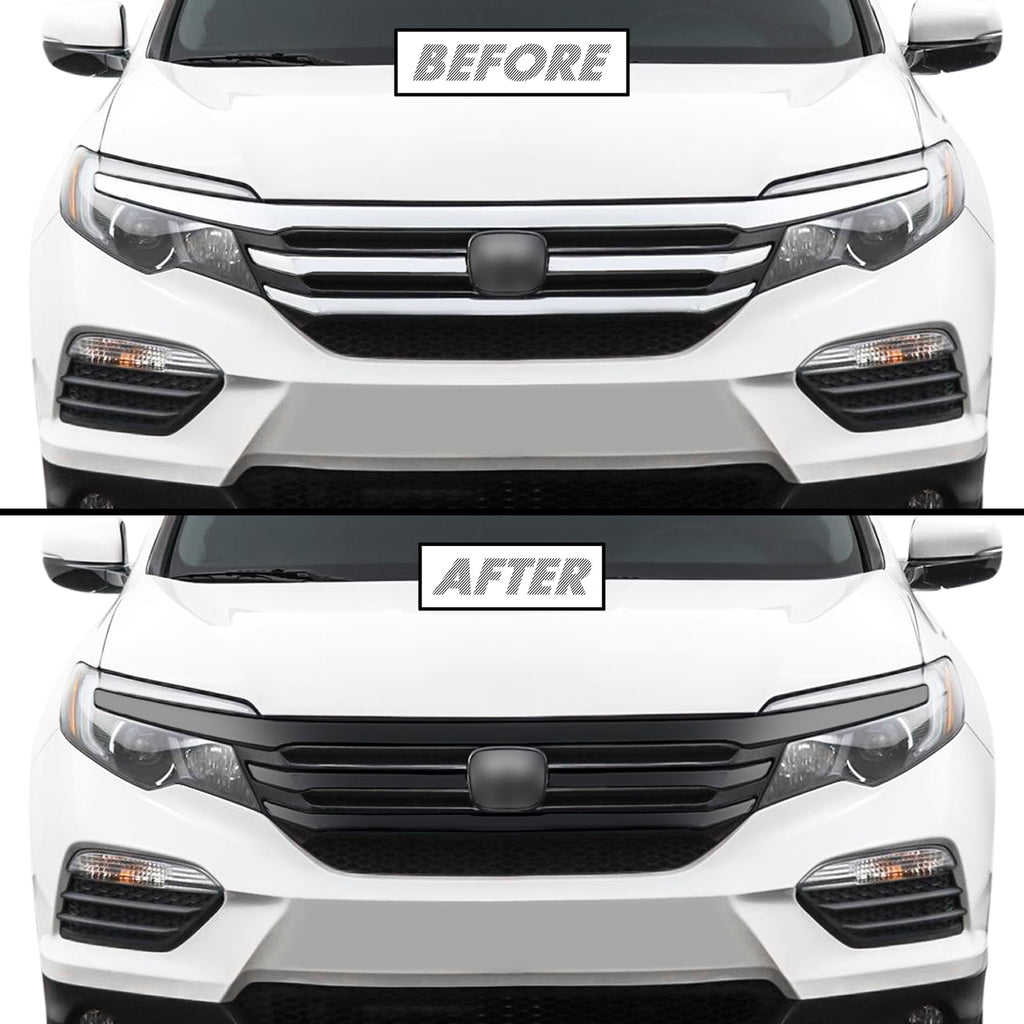 2016-2022 Honda Pilot | Window Trim Chrome Delete PreCut Vinyl Wrap