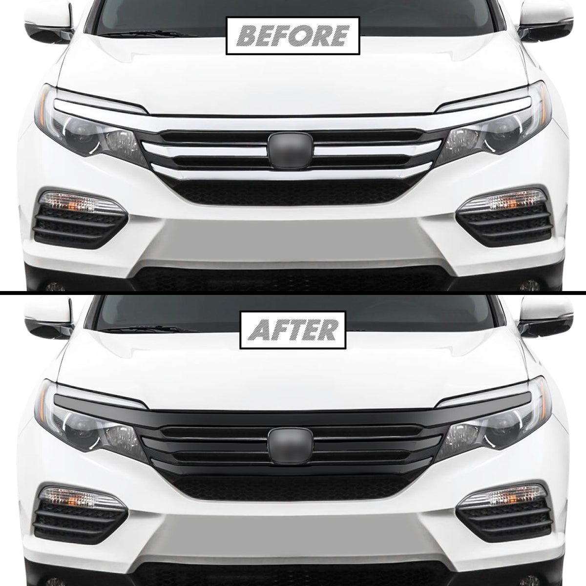 2016-2022 Honda Pilot | Window Trim Chrome Delete PreCut Vinyl Wrap