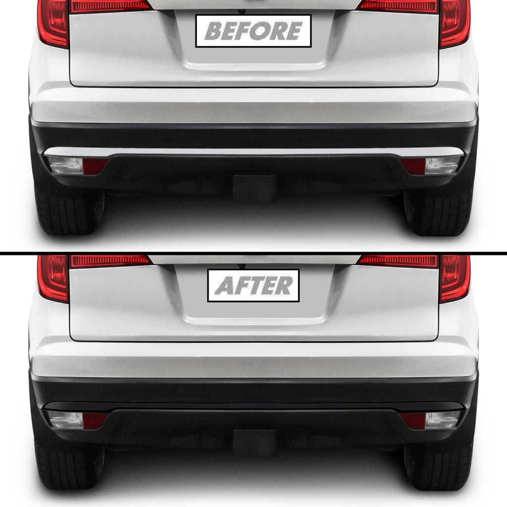 2016-2022 Honda Pilot | Rear Bumper Diffuser Trim Chrome Delete PreCut Vinyl Wrap