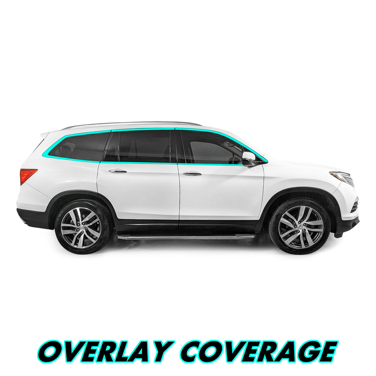 2016-2022 Honda Pilot | Window Trim Chrome Delete PreCut Vinyl Wrap