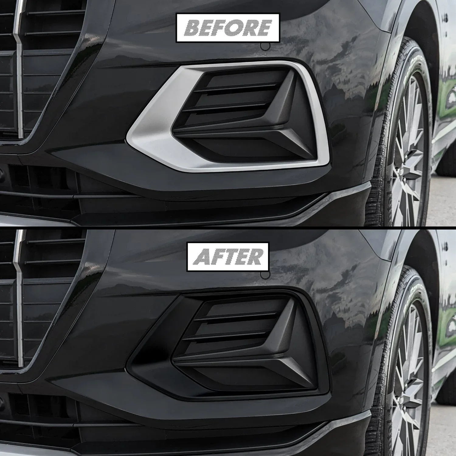2019-2023 Audi Q3 | Fog Light Trim Chrome Delete PreCut Vinyl Wrap