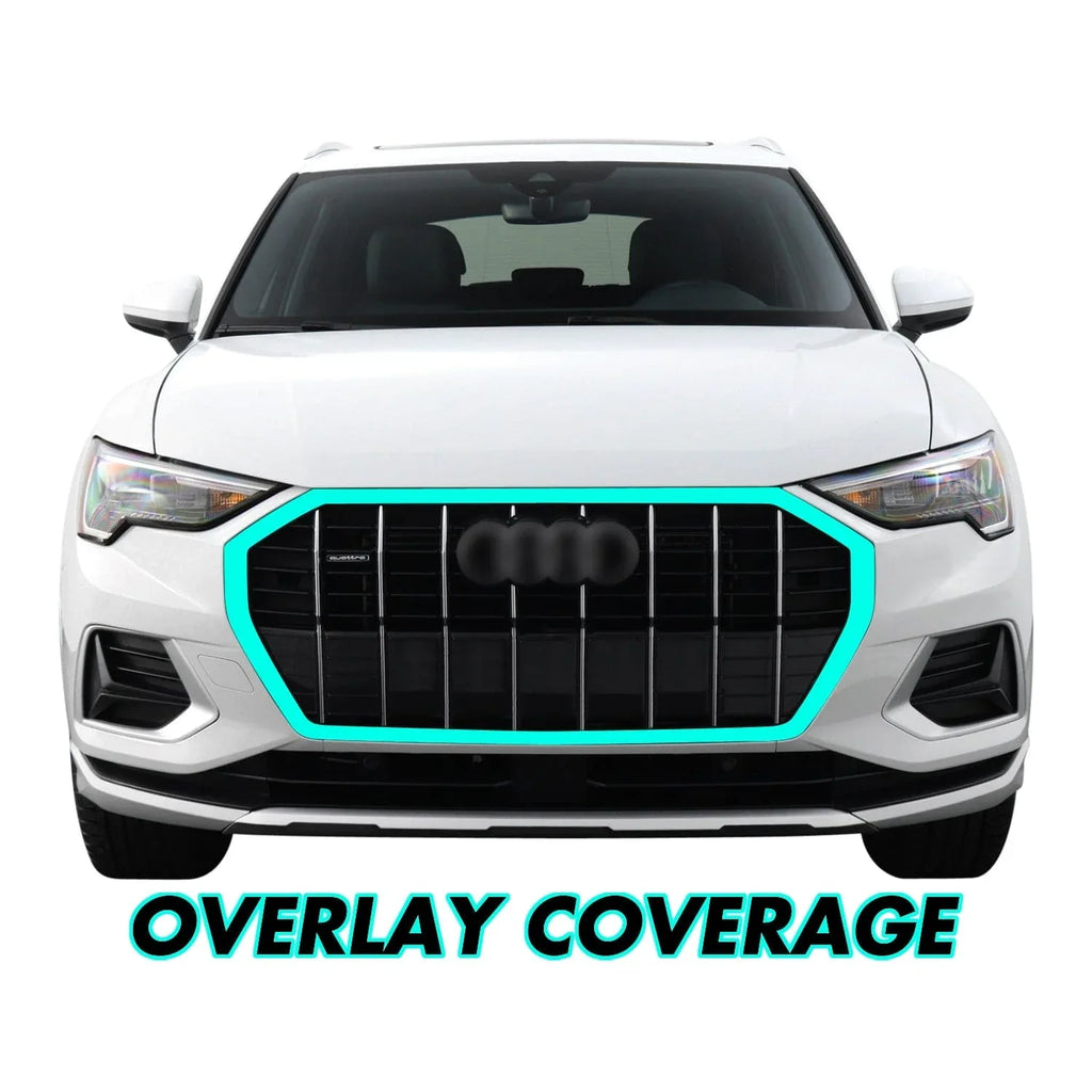 2019-2023 Audi Q3 | Outer Front Grill Trim Chrome Delete PreCut Vinyl Wrap