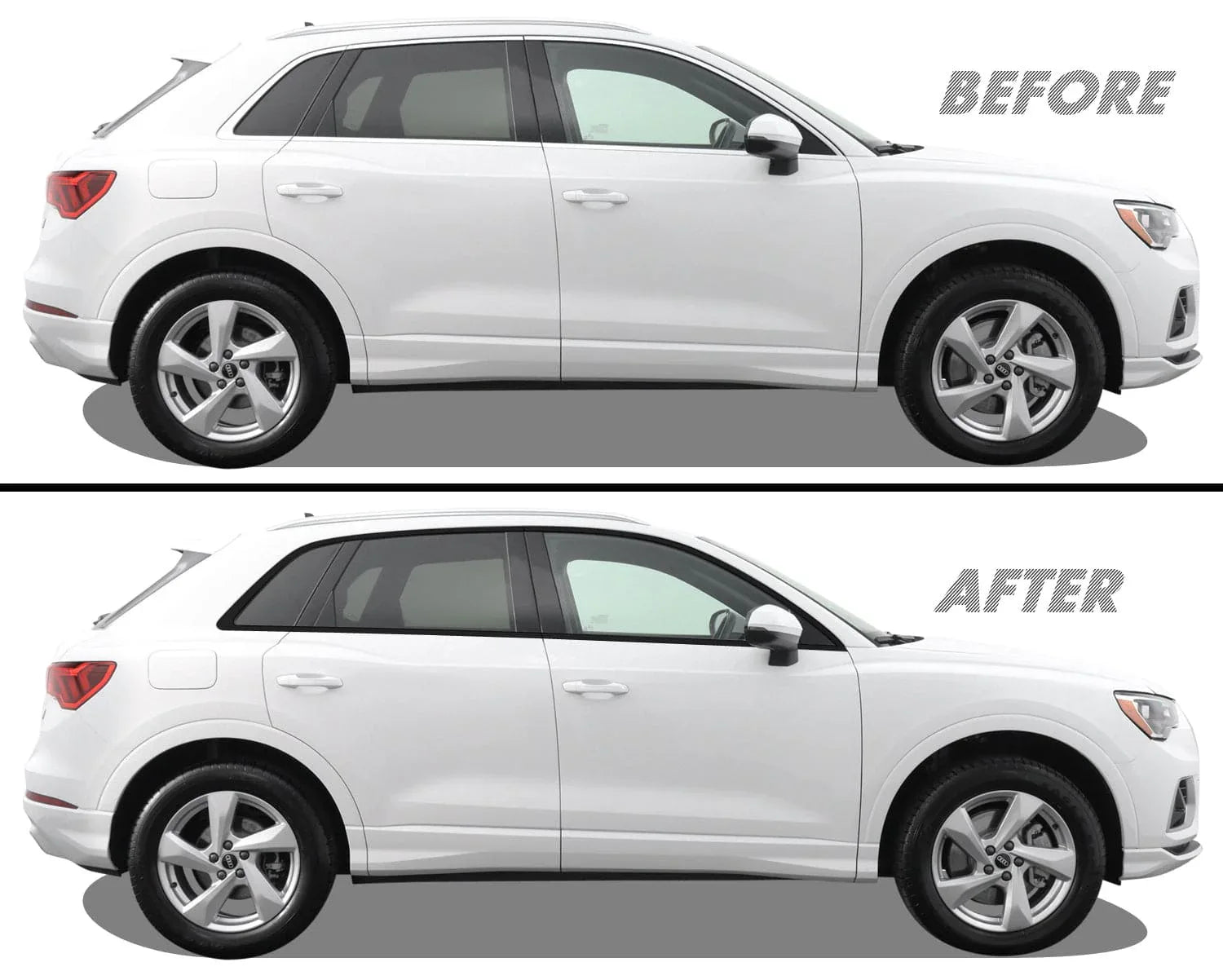 2019-2023 Audi Q3 | Window Trim Chrome Delete PreCut Vinyl Wrap